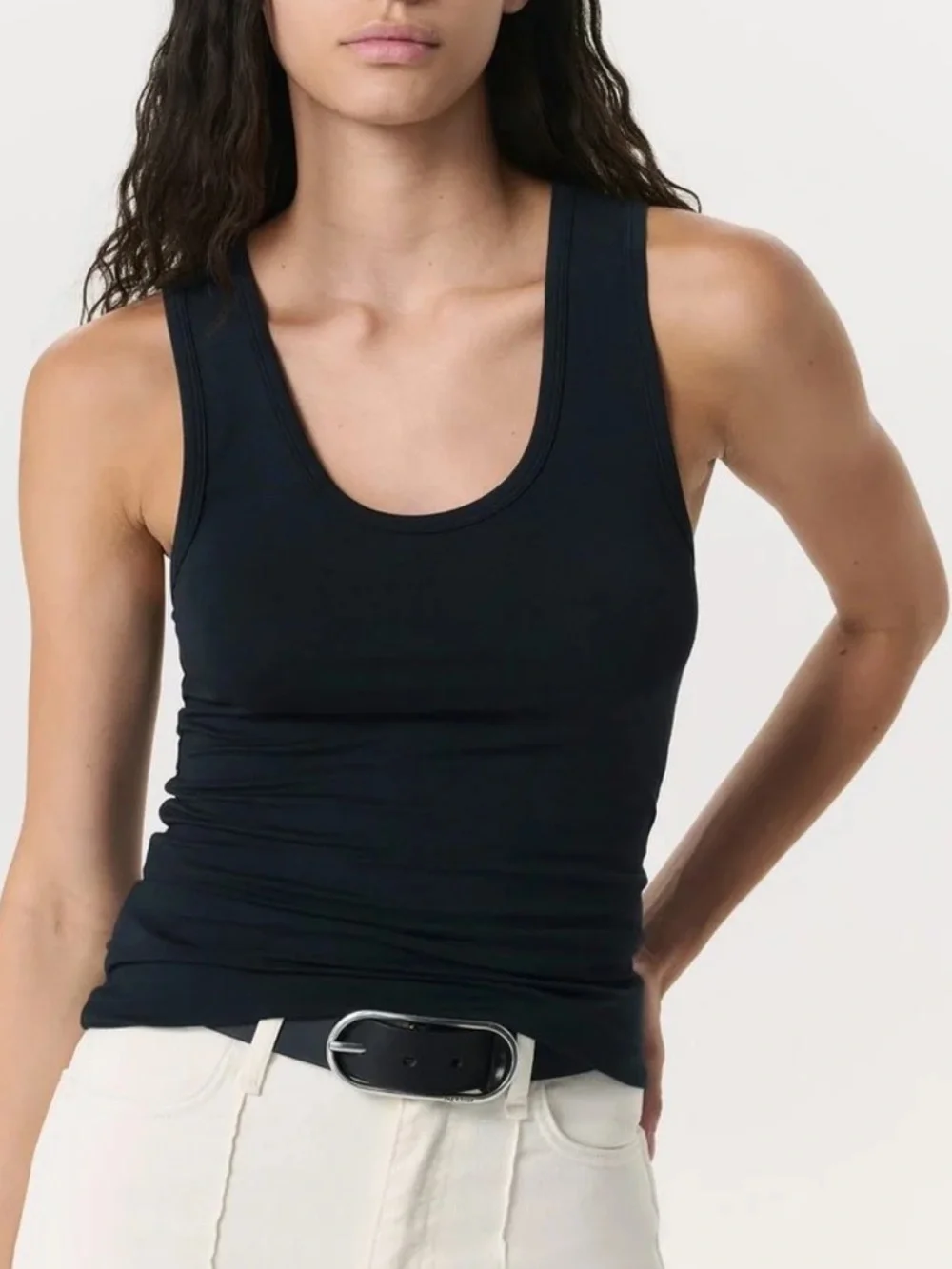 NEW Rag & Bone Rounded Rebound Leather Belt - L